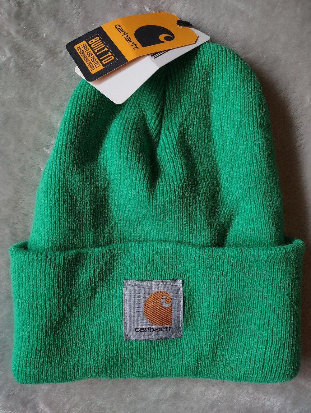 Carhartt A18 Beanie Green Knit Made in Canada NWT Utility Outdoor